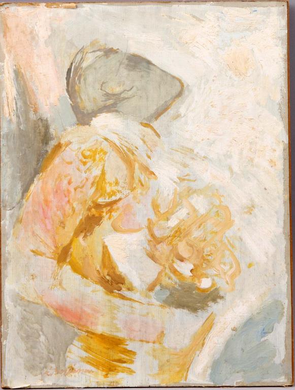 ANSGARIUS BÖRJESSON, olja på duk på pannå, sign o dat 195?.