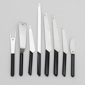 Tapio Wirkkala, A 8-piece Finnpoint Kitchen Utensil Set by Hackman/ Sorsakoski, Finland 1960s.