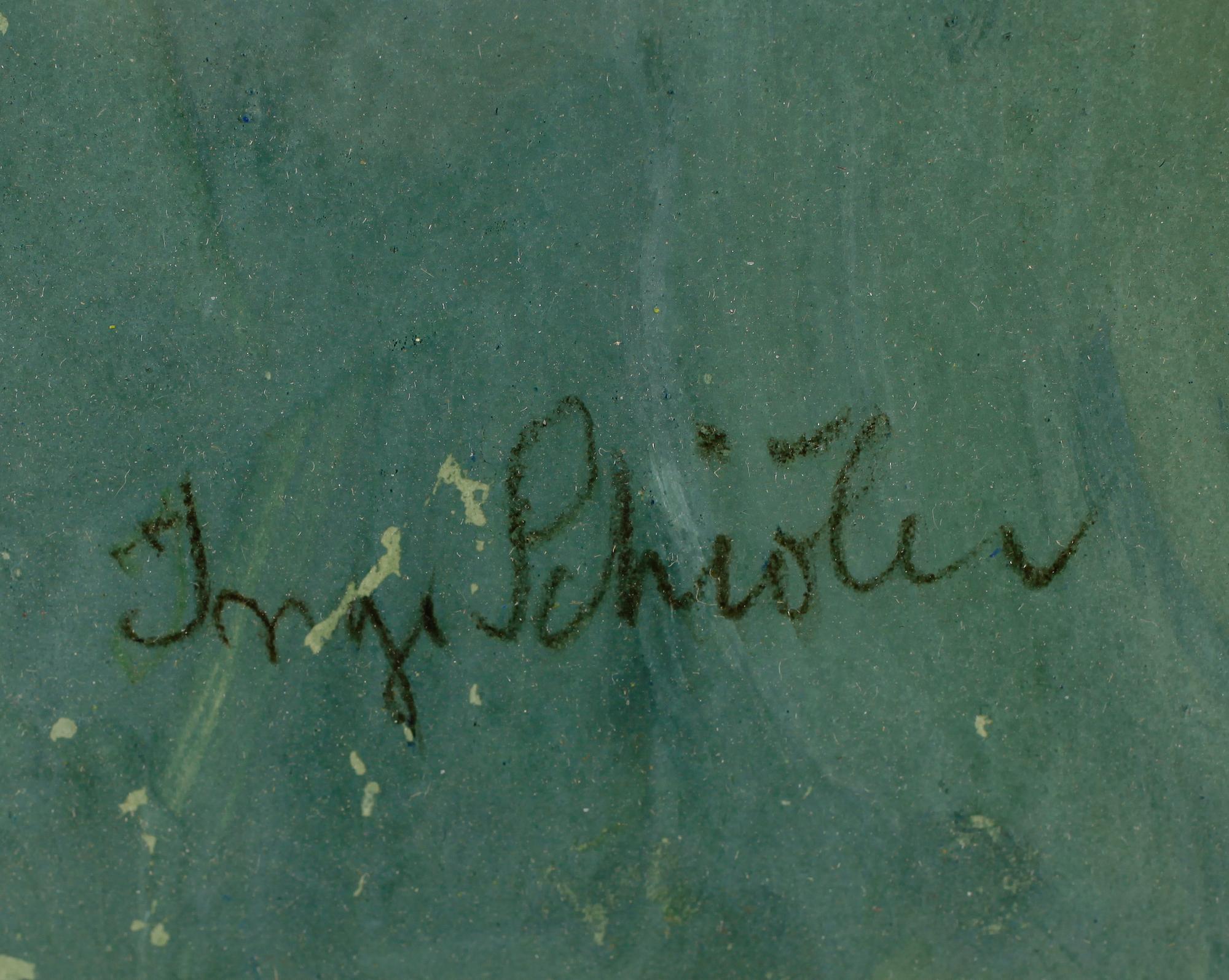 INGE SCHIÖLER, gouache, signerad.