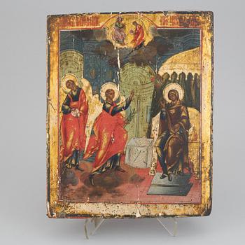 A Russian icon depicting The annunciation, around the year 1800.