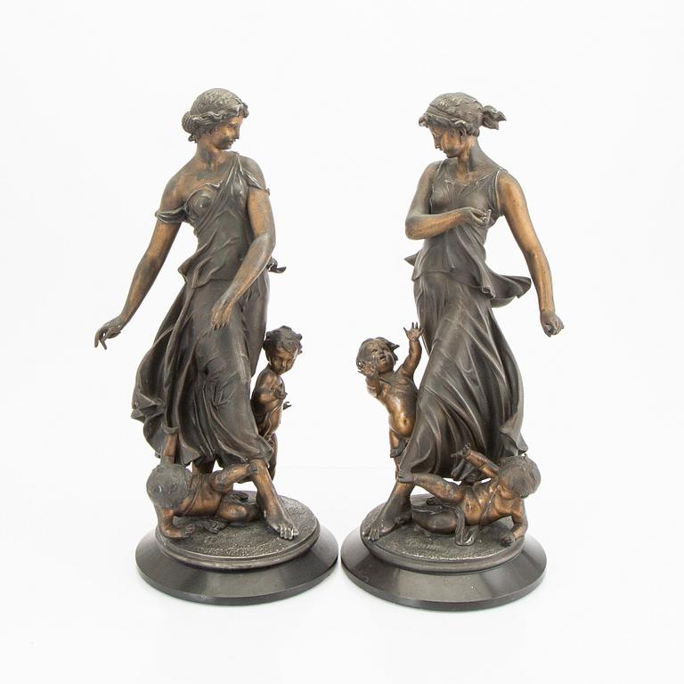 A pair of metal decorative sculpture 20th century.