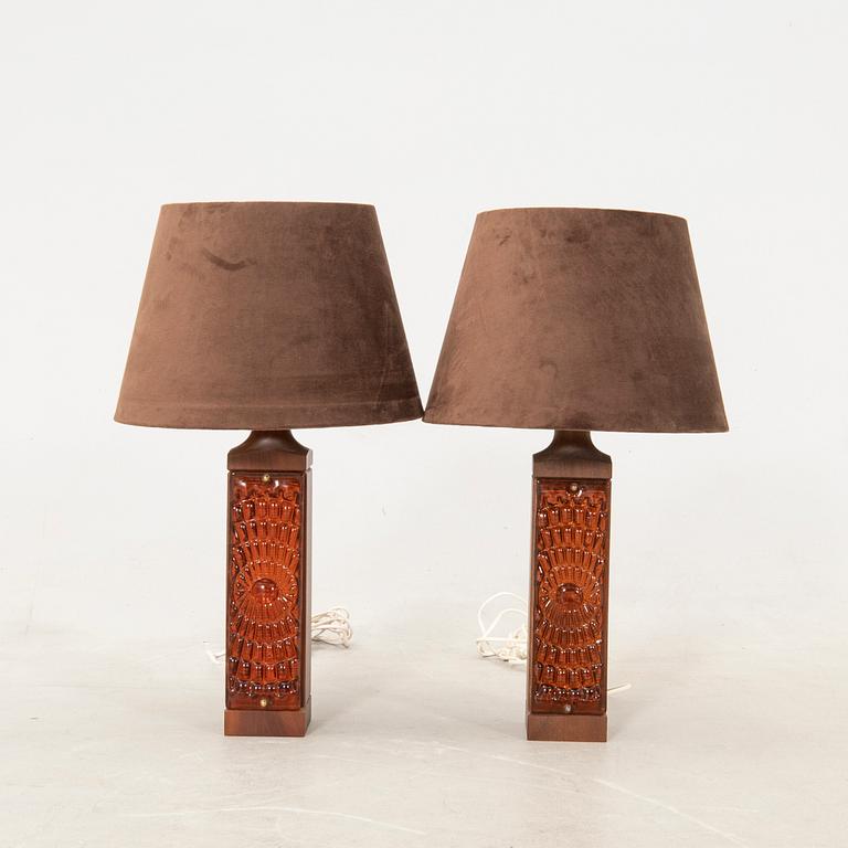 Table lamps a pair 1970s.