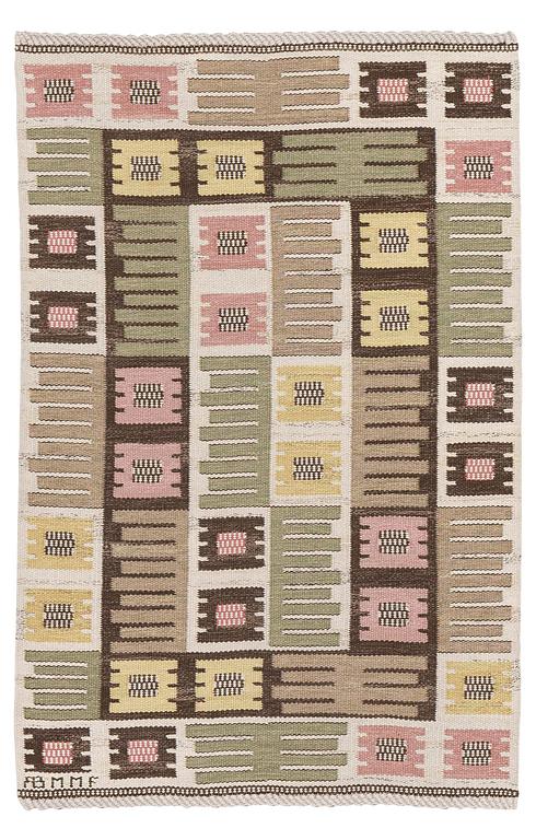 Märta Måås-Fjetterström, a carpet, 'Nyponblomman', flat weave, c. 163 x 105 cm, signed AB MMF.