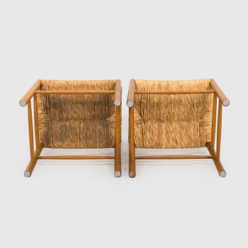 Charlotte Perriand, four mid-20th century "Dordogne" chairs for Sentou, France.