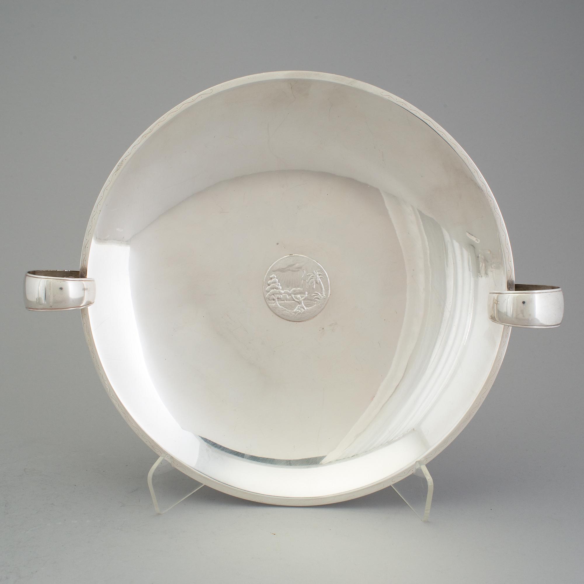 ATELIER BORGILA, skålfat, Stockholm 1930, silver 925/1000.