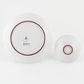 Stig Lindberg, three earthenware bowls, Gustavsberg Studio, Sweden.