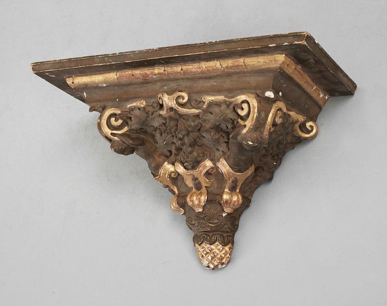 A baroque style wall bracket, 19th Century.