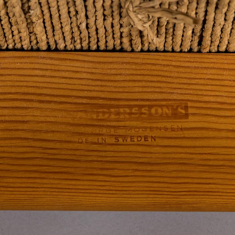 Børge Mogensen, an 'Asserbo' dining table and six chairs, Firma Karl Andersson & Söner.