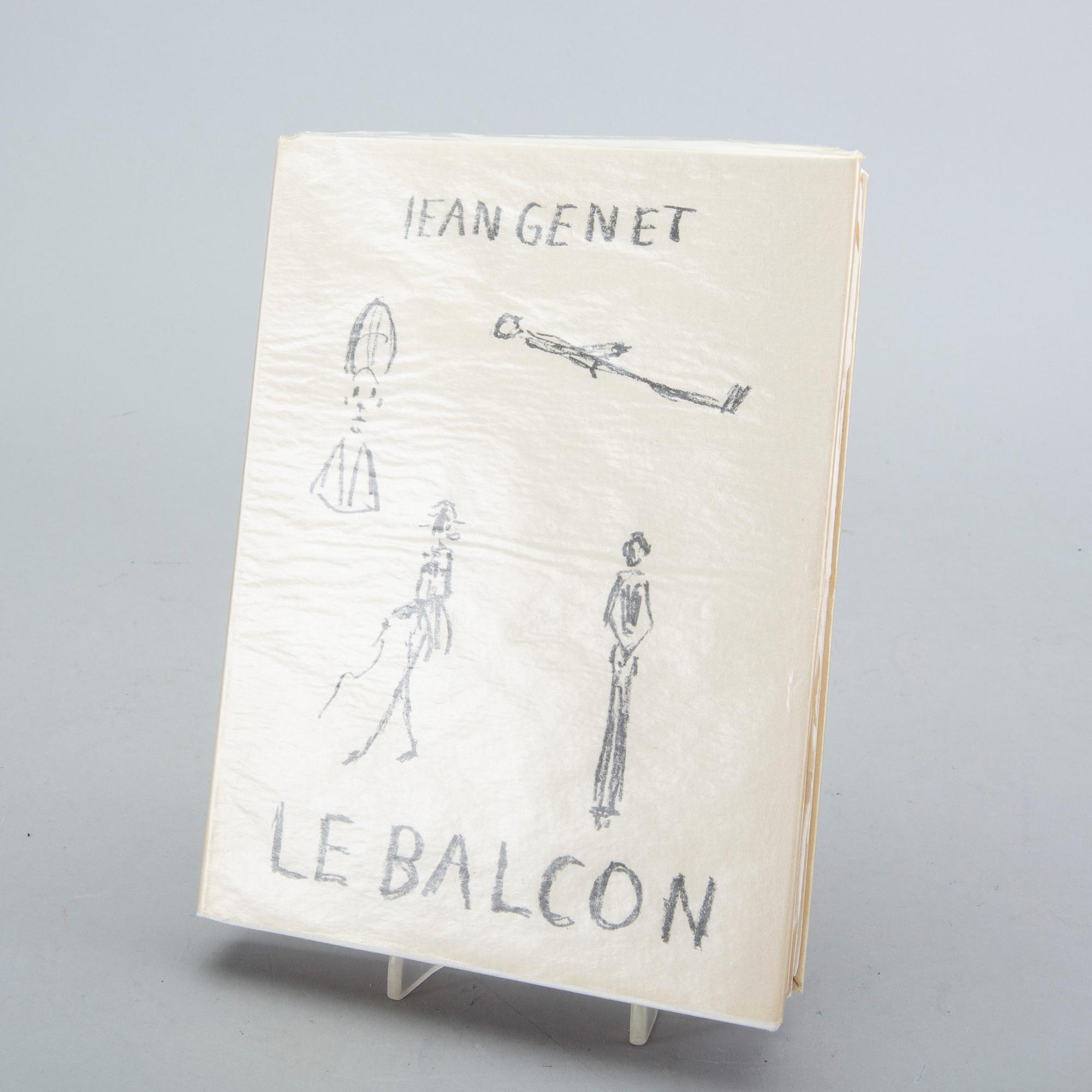 Bok, Jean Genet, "Le Balcon" med omslag originallitografi av Alberto Giacometti.