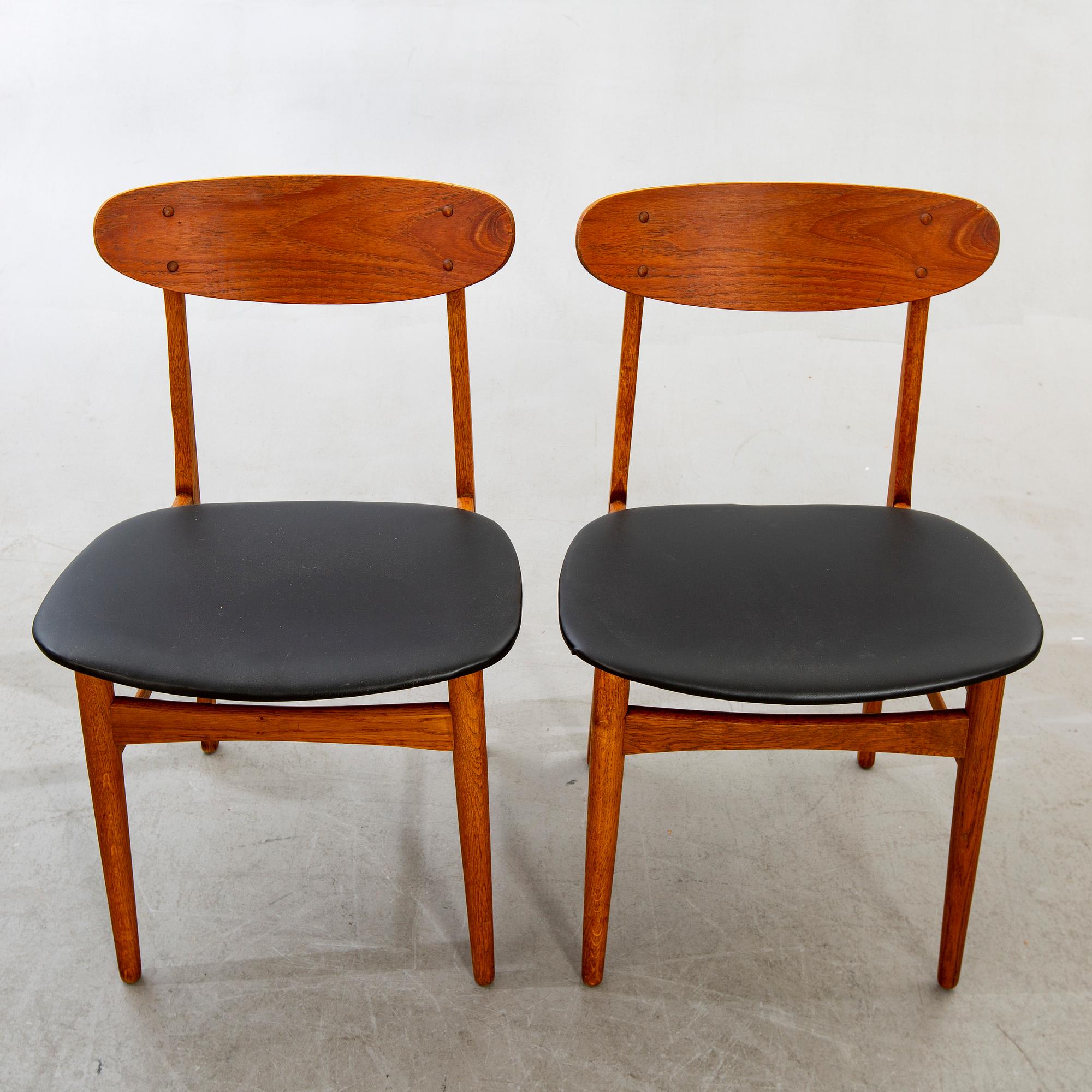 Stolar, 4 st, Danmark, 1950-60-tal.