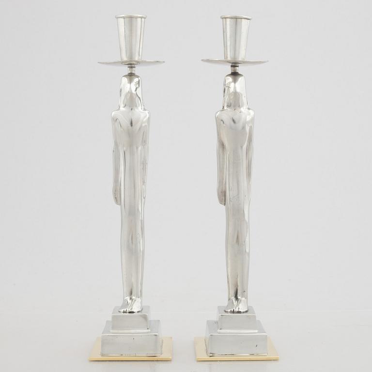 Edvin Öhrström, ljusstakar, ett par, "Egyptisk", Firma Svenskt Tenn, Stockholm, 2001.