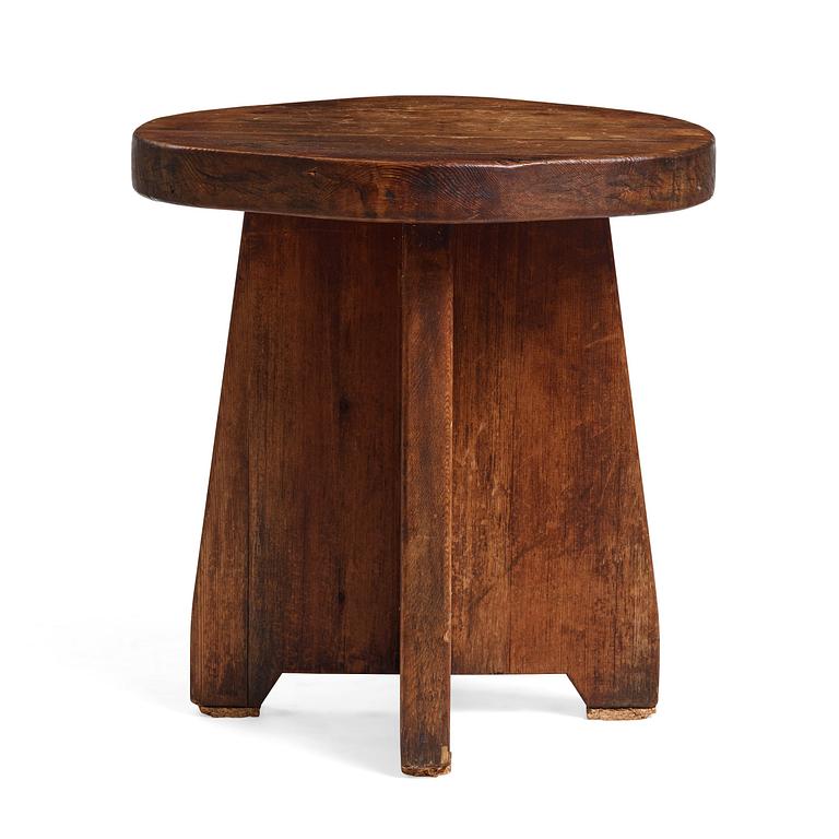 David Rosén, a "Berga" stained pine stool, Nordiska Kompaniet, Sweden 1940's.