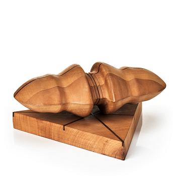 Sivert Lindblom, Sculpture, wood, two pieces.