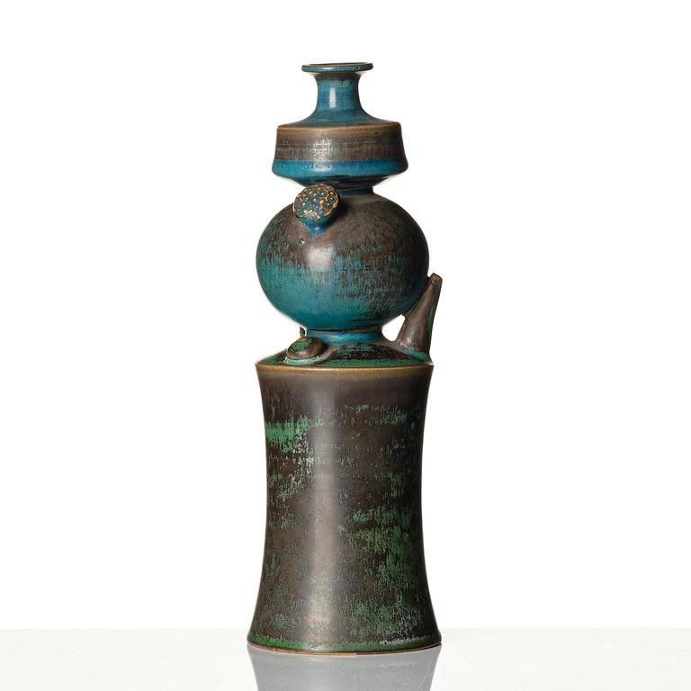Stig Lindberg, a stoneware vase/sculpture, Gustavsberg Studio, 1962.