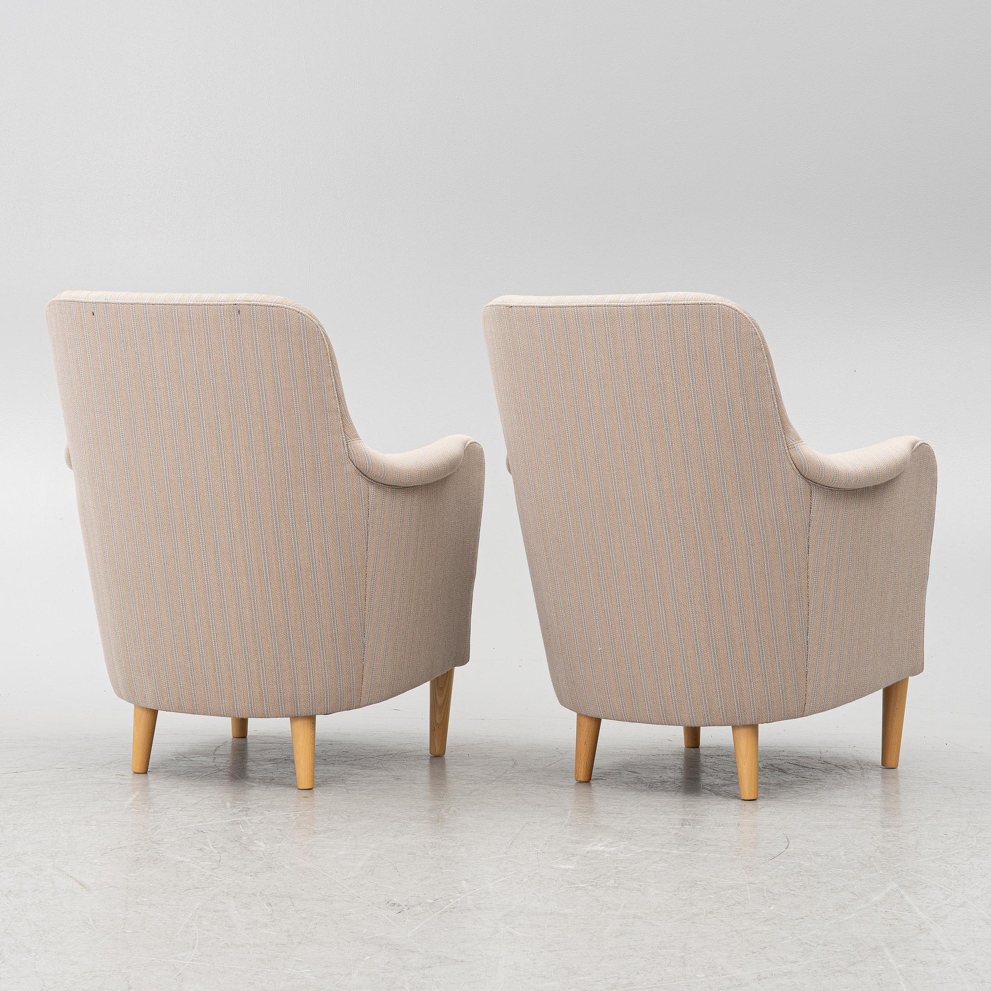 Carl Malmsten, armchairs, a pair, "Samsas".