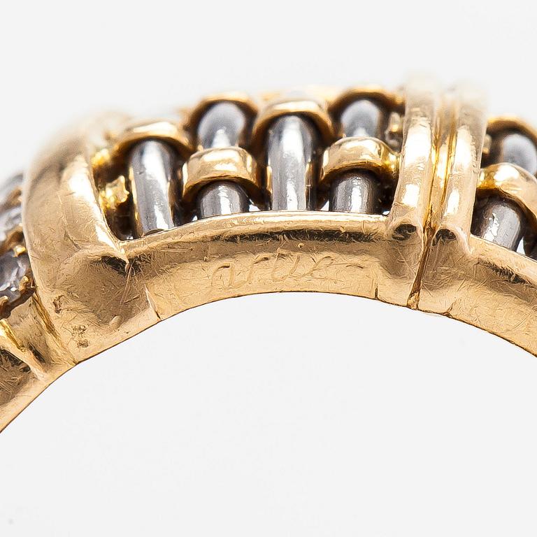 Cartier, ring, 18K guld och stål med briljantslipade diamanter.