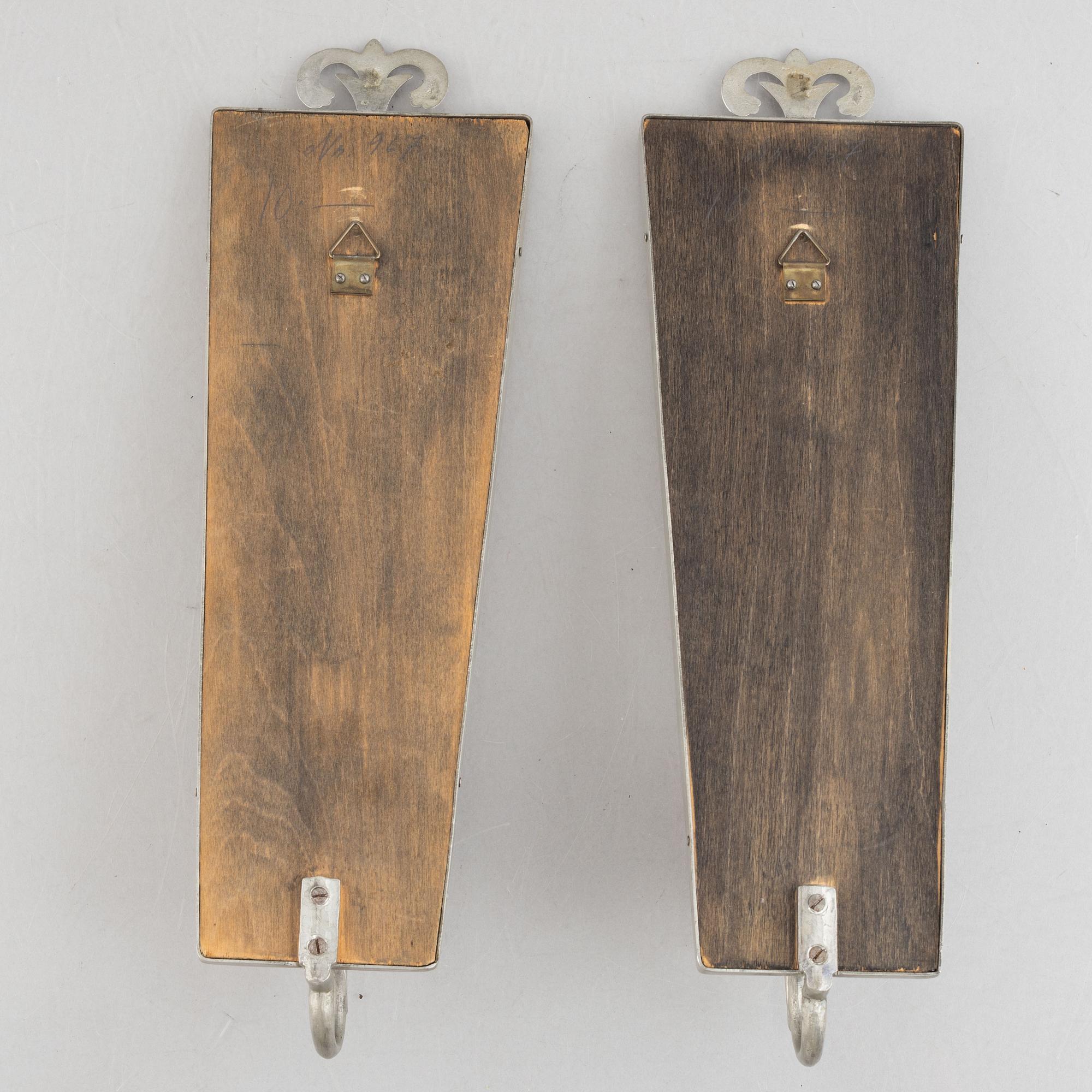 A pair of mirror vwall sconces, Svenskt Tenn, 1930.