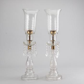 A pair of candel holders, 20th century.