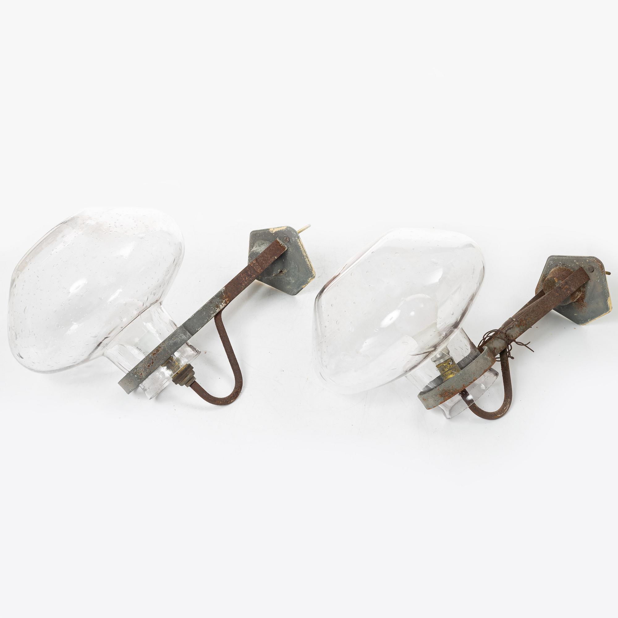 Vägglampor, ett par, Swedish Modern, ASEA, 1900-talets mitt.