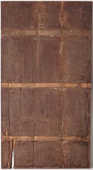 A set of three Chinese hardwood panels, Qing dynasty.