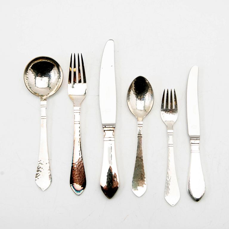 Georg Jensen, Cutlery, silver, 48 pieces, Antique/Continental, Denmark.