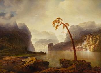 642. Marcus Larsson, ”Norskt landskap” (Norwegian landscape).