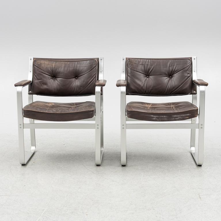 Karl Erik Ekselius, a pair of 'Mondo' armchairs, JOC, 1970s.