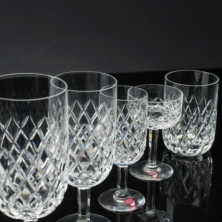 INGEBORG LUNDIN, glasservis, 60 delar, "Elisabeth/FESTIVAL ", glas, Orrefors.