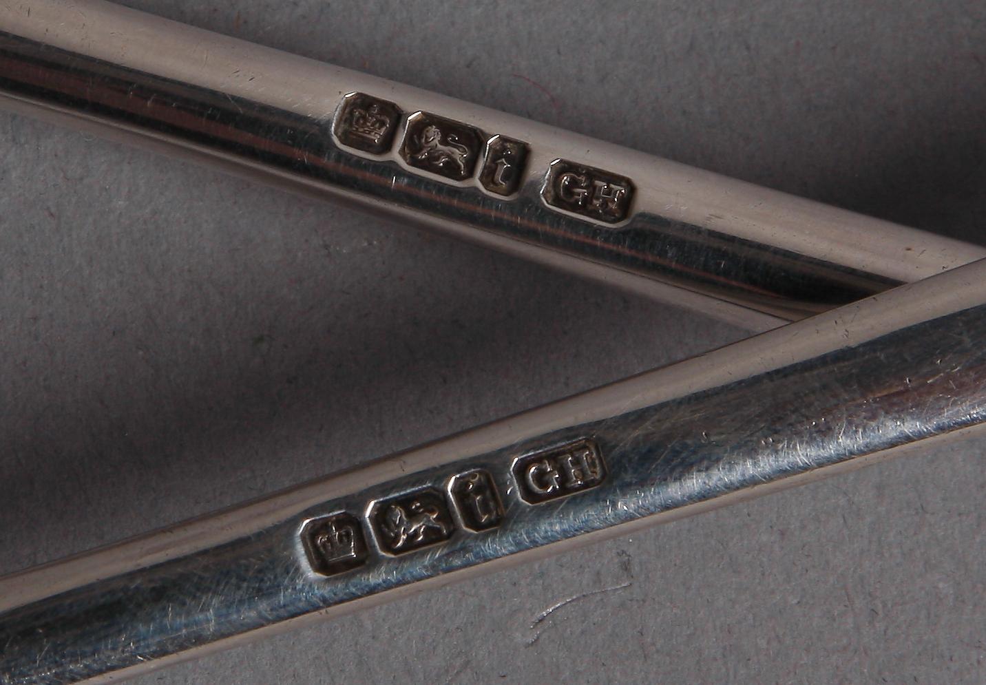 SERVERINGSBESTICK, silver och glas, George Howson, Harrison Brothers & Howson, Sheffield, England, 1901.