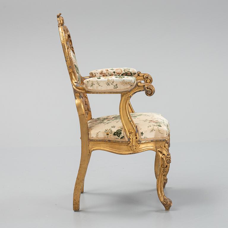A south European Baroque style chair, late 19th Century.