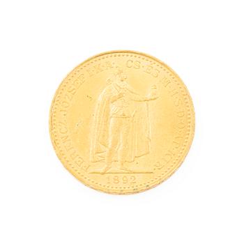 Gold coin, Hungary, 20 Korona, 1892.