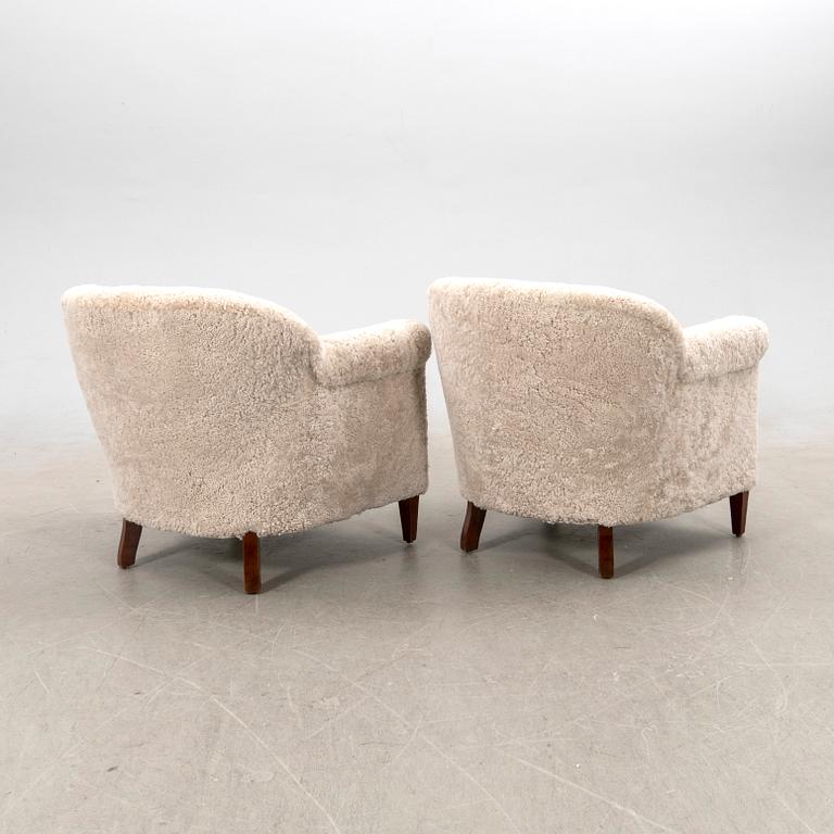 Armchairs, a pair, Swedish Modern, 1940s.
