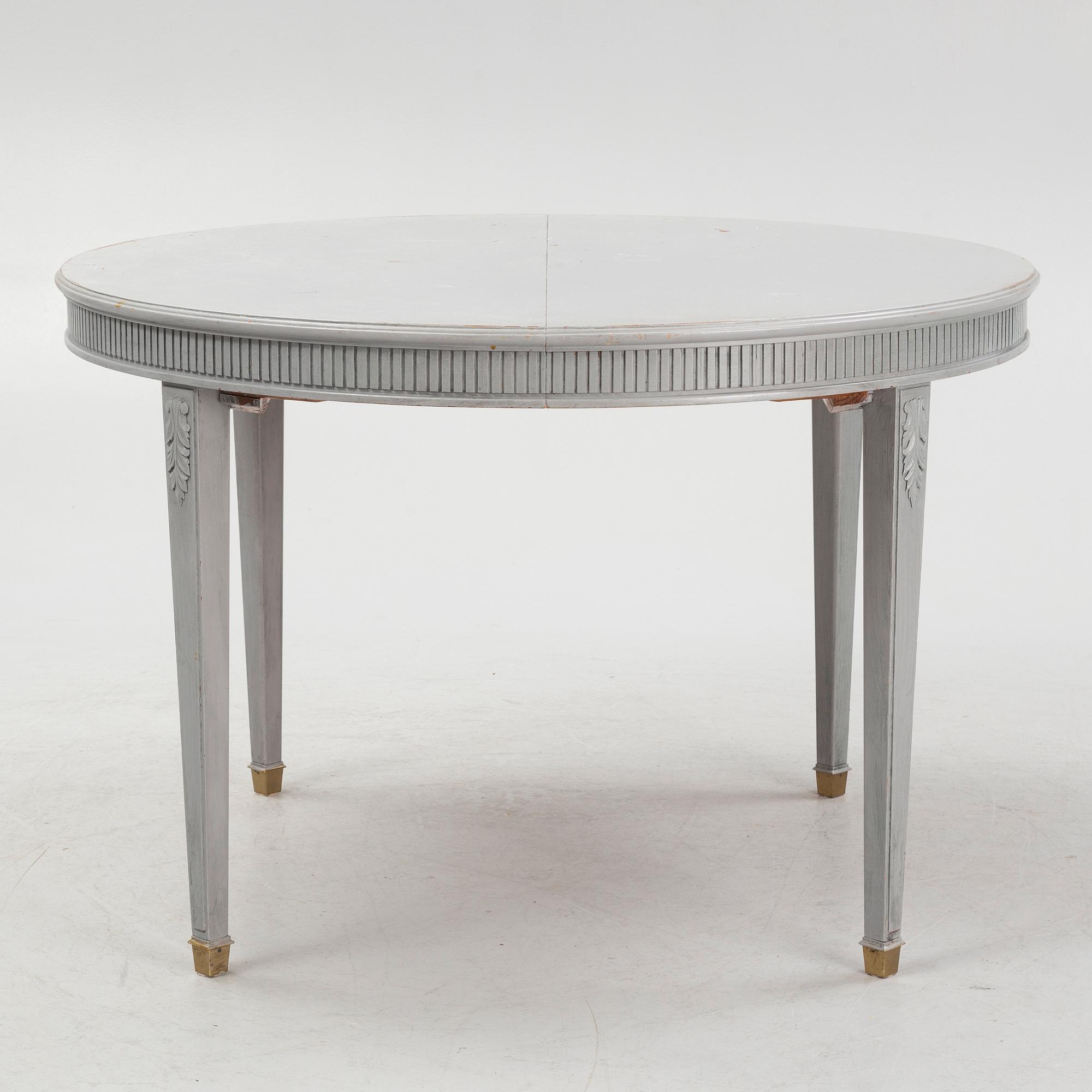 Matbord, gustaviansk stil, omkring 1900.