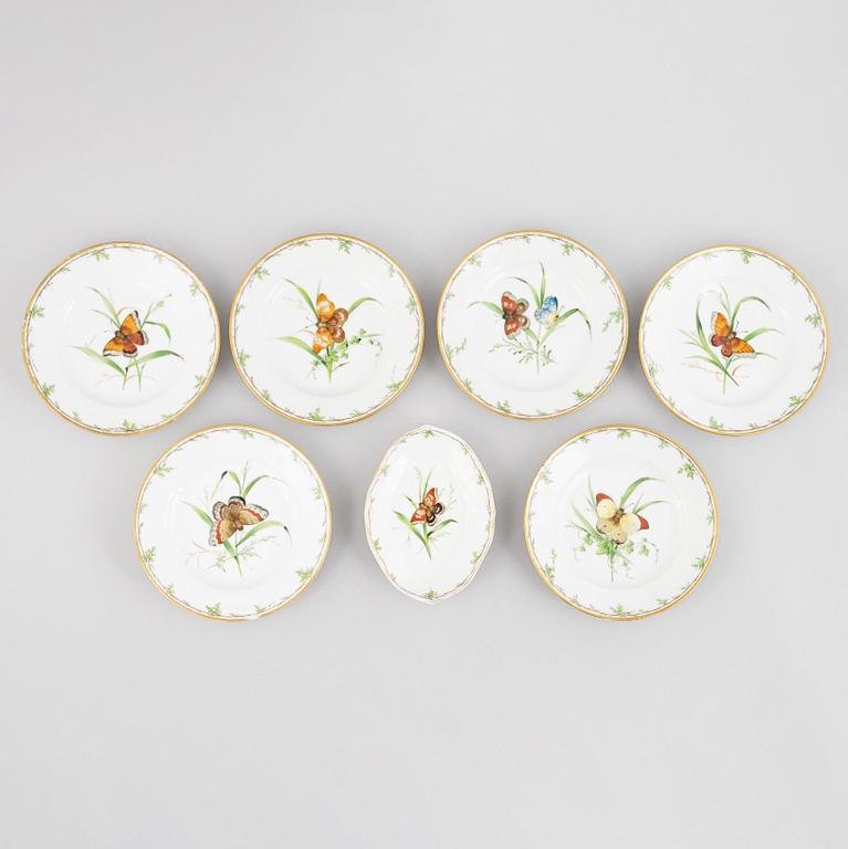 Royal Copenhagen, a set of 7 service pieces, Denmark, circa 1900.