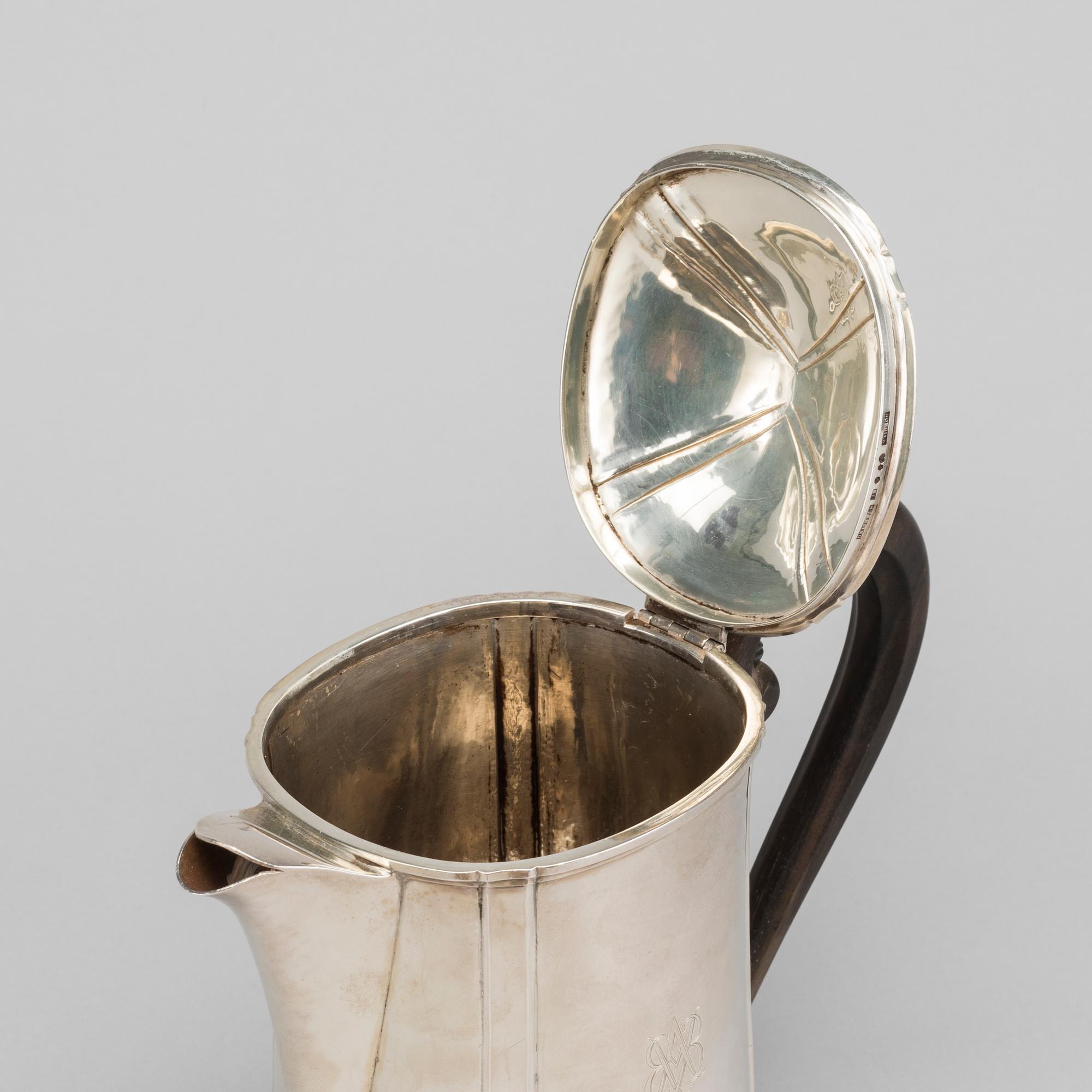 BORGILA KAFFESERVIS, 3 delar, Sterling, Stockholm. 1936 Formgivare Erik Flemming.