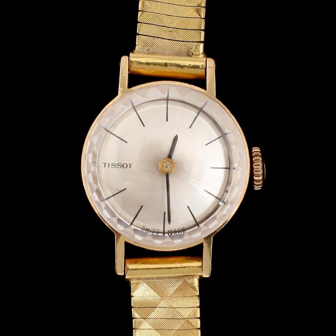 ARMBANDSUR, 18 k guld, Tissot, 1900-talets mitt.