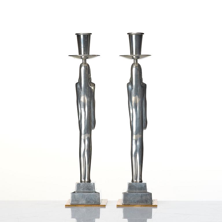 Edvin Öhrström, a pair of 'Egyptian' candlesticks, Svenskt Tenn, Stockholm 1988.