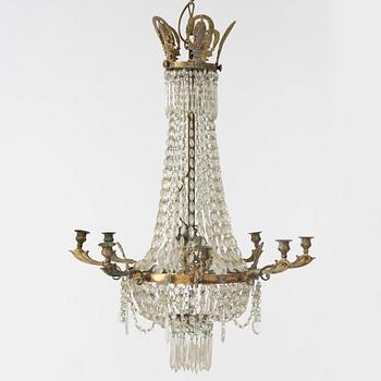 Ljuskrona, empirestil, omkring år 1900.