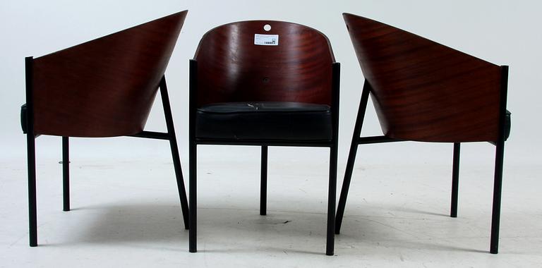 STOLAR, 3 st, "Costes", Philippe Starck, Aleph, Driade. Italien. 1900-talets sista kvartal.