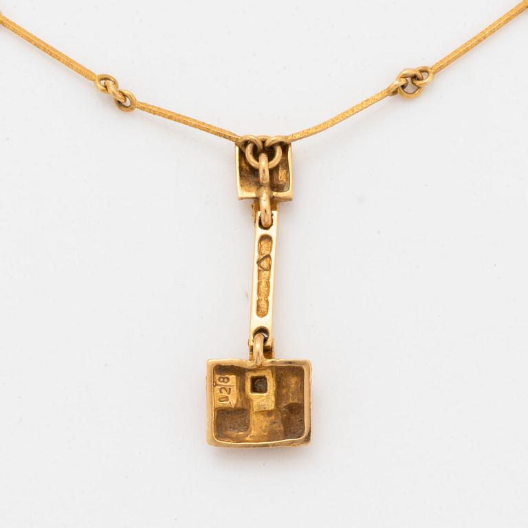 Björn Weckström, a single cut diamond necklace "Thai", Lapponia, 1979.