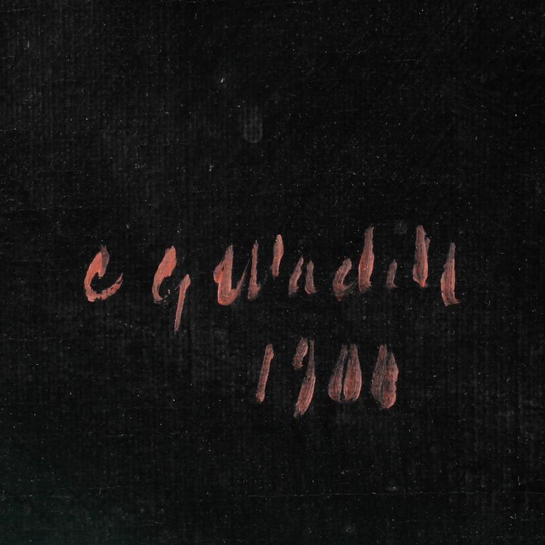 CARL GABRIEL WADELL, olja på duk. Sign o dat 1908.