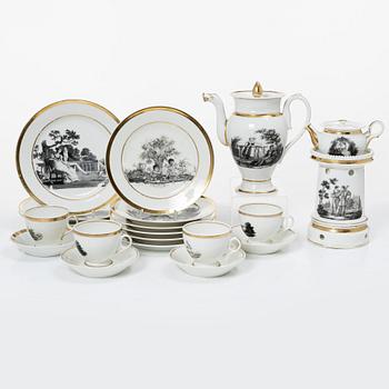 Service pieces, 15 pcs, Empire, first half of the 19th century.