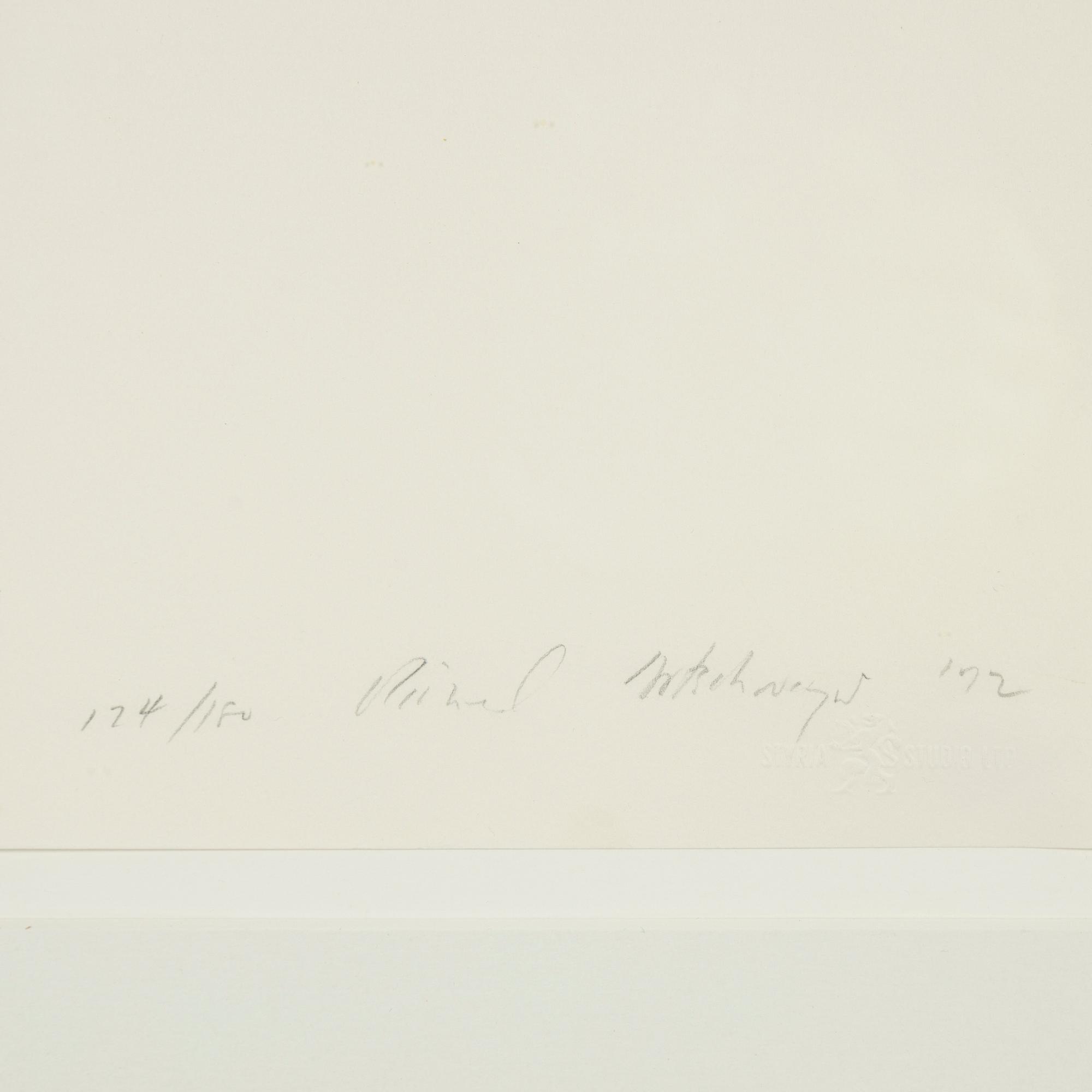 Richard Artschwager, litografi, signerad, numrerad 174/180 och daterad '72.