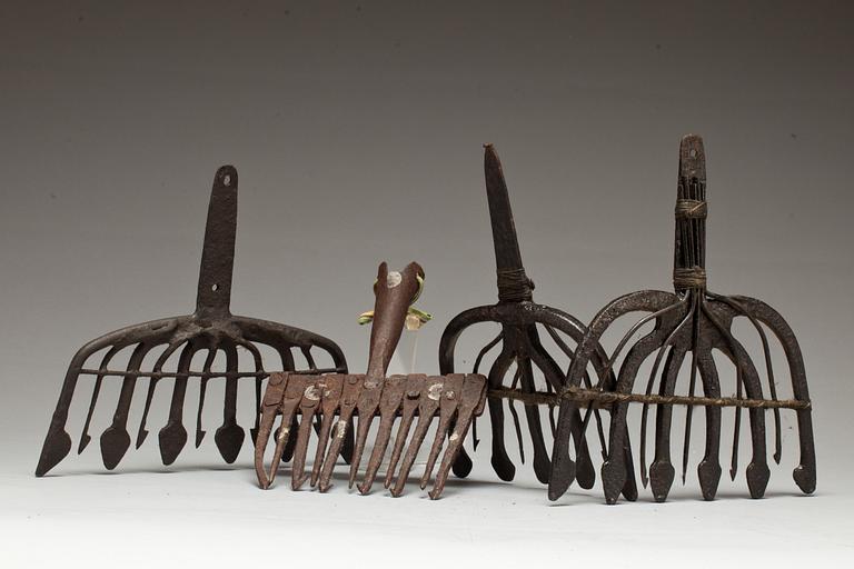 LJUSTER, 4 st, smide, 1800-tal.