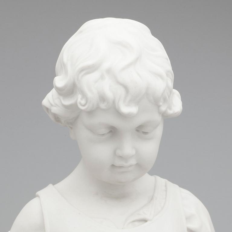 SKULPTUR, parian, efter Per Hasselberg, Gustavsberg, 1906.