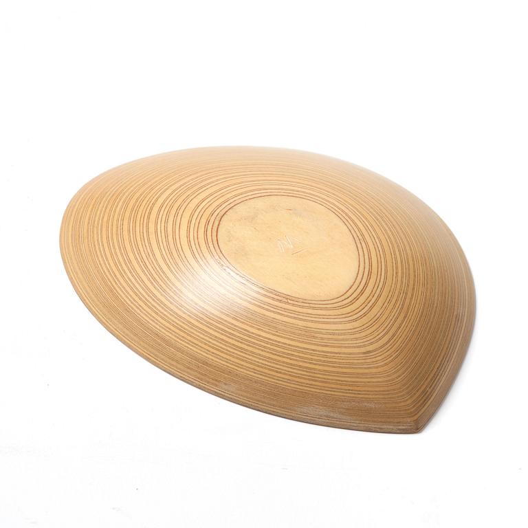 Tapio Wirkkala, a laminated birch plywood dish, Finland 1950's.