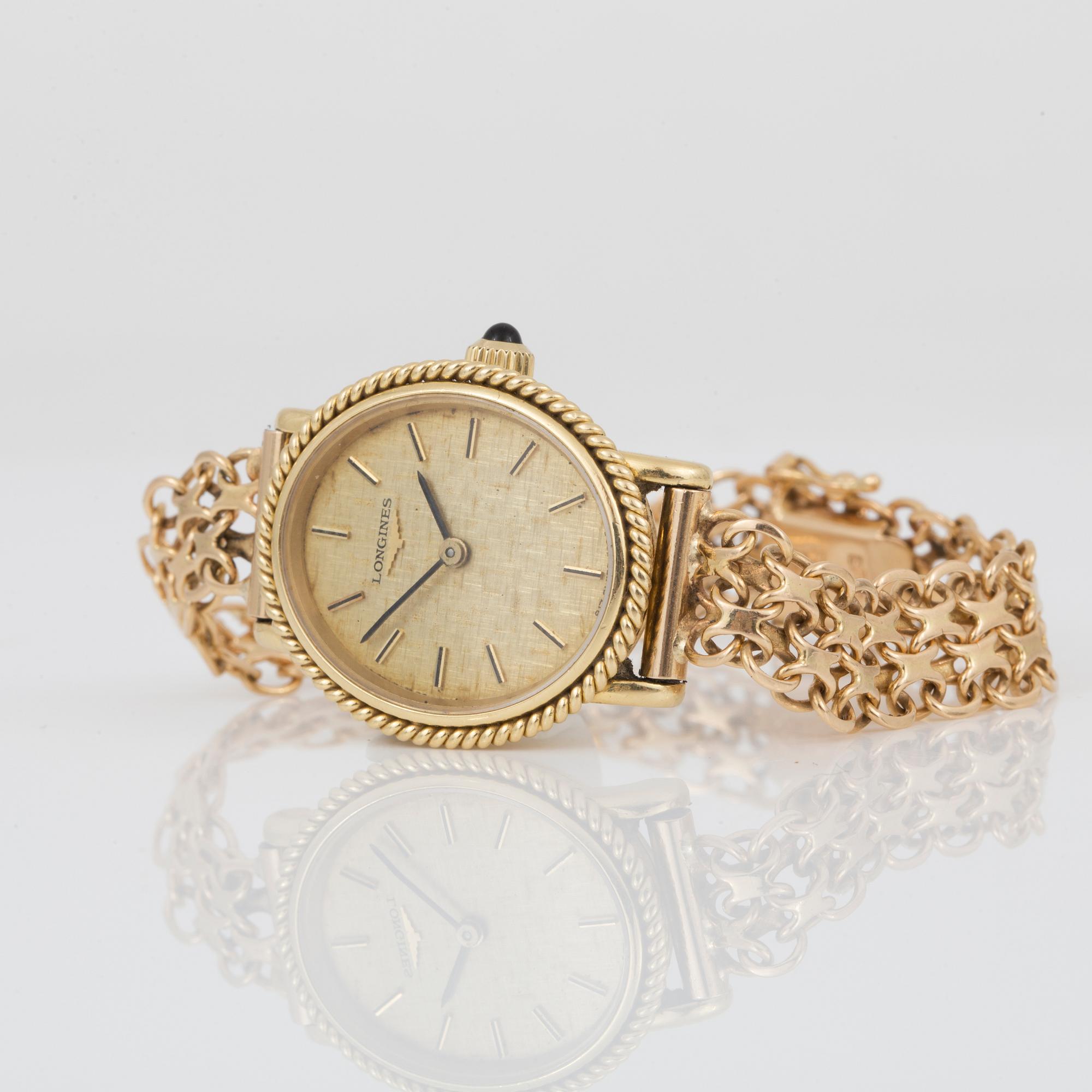 ARMBANDSUR, dam, Longines, Schweiz, 1900-talets andra hälft, 18K guld.