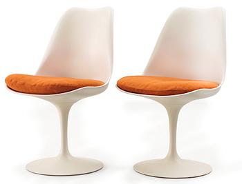 113. EERO SAARINEN, stolar, "Tulip", ett par, Knoll, USA, 1950-60-tal.