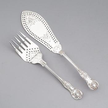 FISKSPADE SAMT GAFFEL, pläter, England, omkring år 1900.