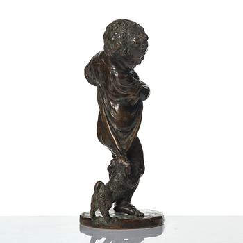 Claude Michel Clodion, after, "Putto with dogs", 19th century.